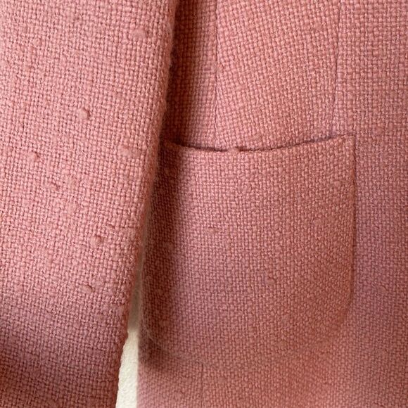 Banana Republic 100% Wool Pink Knee Length Lined Coat in Womens Size XS - Picture 3 of 7